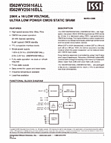 DataSheet IS62WV25616ALL pdf